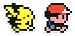 Pikachu & Ash from Pokemon Sticker - Just peel & stick!