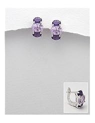 Gem Stones Earrings In 92.5 Sterling Silver
