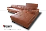 New Modern Camel Top Grain Thick Leather Sectional Sofa S2158RC