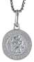 Sterling Silver St. Christopher Medal 1/2 in. (12mm) Round.