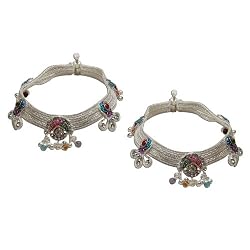 Women Summer Fashion Ankle Bracelets Pair Handmade Foot Jewelry 10.25 inches