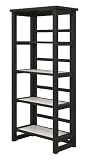 BLACK & FROSTED GLASS BOOKCASE