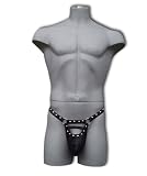 Male Power Men's Fetish Lingerie, Bandit, Black, Large/Xlarge