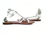 Sam Edelman Size 10 M Womens Silver BEADED GLADIATOR Strappy Sandals