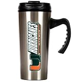 Miami Hurricanes 16oz Stainless Steel Travel Mug