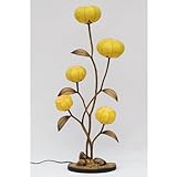 Mulberry Rice Yellow Paper Five Ball Lanterns Handmade Flower Bud Design Art Deco Shade Round Globe Brown Asian Oriental Decorative Bedroom Accent Floor Uplight Lamp