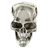 Solid Sterling Silver Skull - Pendant Necklace