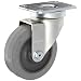 Albion 02 Series 4" Diameter X-tra Soft Rubber Flat Tread Wheel Light Duty Institutional Swivel Caster, Annular Ball Bearing, 3-5/8" Length X 2-1/2" Width Plate, 300lbs Capacity (Pack of 4)