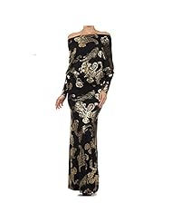 V-neck Wrap Draped Fitted Plunging Neck Dolman Halter Long Sleeves Off the Shoulder Jersey/Polyester/Spandex Paisley Cocktail Full Length Bridesmaid Dress/Maxi Dress 