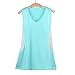 Mosunx Sexy Women Summer Lace Vest T Shirt Tees Casual Blouse Fashion Tank Tops (XXL, Blue)