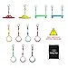 Rainbow Craft Ninja Ring&Trapeze Accessories for Ninja Obstacle Course - Outdoor Kids Play, 7pc Ninja Rings, 2pc Ninja Swing Wheel and 2pc Ninja Trapeze Bars