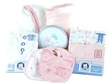 The New Arrivals Baby Gift Basket - Regular or Deluxe (Deluxe, Baby Girl - Pink)