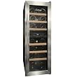 Vinotemp VT-21TEDS Thermo-Electric Digital Dual-Zone 21-Bottle Wine Chiller, Black and Stainless