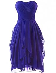 Chiffon Short Sweetheart  Homecoming Dress/Bridesmaid Dress/Prom Dress  With Ruffles