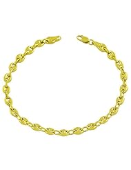 14 Karat Yellow Gold 4-mm Puff Mariner Bracelet (7.25 Inch)