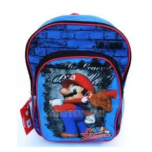 Mario Supper Sluggers Baseball Legend Large 16 Backpack by 