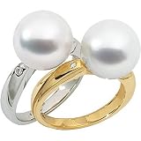 18K White or Yellow Gold Paspaley South Sea Cultured Pearl and Diamond Ring