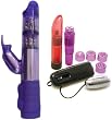 Tantrica Phthalate Free Purple 7 Function Bunny Rabbit Vibrator Pearl Adult Sex Toy Kit