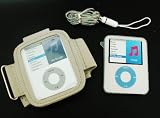 Electronics : KMS - 3G NEW NANO BOX SET -  GREY ARMBAND WITH FREE WHITE SILICONE COVER + NECK STRAP