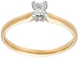 14k Yellow Gold Princess Cut Solitaire Diamond Engagement Ring (1/4 ct, H-I Color, SI2-I1 Clarity), Size 7