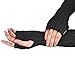 Long Fingerless Gloves,Morecome Winter Wrist Arm Hand Warmer Knitted Mitten (Black)