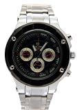 Weide - Montre Homme - Quartz - Acier inoxydable - Noire cadran rond Chronographe R??sistant?? l'eauSport Watches