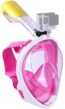 DryDive FULL FACE Free Breathing Design Seaview 180Ã'Â° Snorkel Mask for Action Camera (Pink, L/XL) by Liubinbin