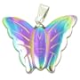 Lucky and Happy Butterfly Pendant in Rainbow Hematite Gemstone