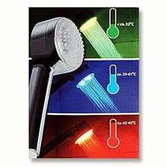 LED Duschkopf mit 8 LED's * ohne Batterie oder Strom einsatzbereit * Brausekopf * Farbwechsel