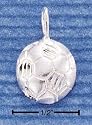 .925 Sterling Silver Satin Soccer Ball Charm by SilverChicks