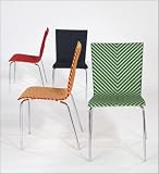 Euro Style 001141 Libby Stacking Chair Black/Chrome 4 Pack