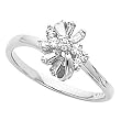 14K White Gold Diamond Ring - 0.33 Ct.