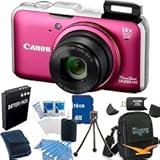 Canon Powershot SX230 HS Digital Camera (Red) 12.1MP CMOS Sensor, 14x 28-39 ....