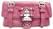 Juicy Couture Leather Lock-It II Silverlake Clutch,Hot Pink,one size