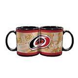 NHL Carolina Hurricanes 11-Ounce Black Nostalgic Mug (2 Pack)