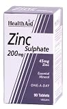 HealthAid Zinc Sulphate 200mg - 90 Tablets