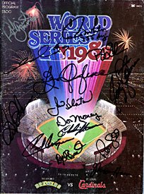 1982 Milwaukee Brewers & St. Louis Cardinals Autographed / Signed 1982 World Series Program