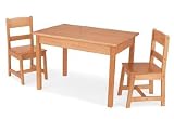 KidKraft Rectangle Table And 2 Chair Set - Natural