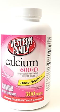 High Quality Calcium Supplement with Vitamin D3 - 600 Mg, 300 Tablets (Pack of 3)