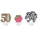 Big Dot of Happiness Chic 50th Birthday - Pink, Black and Gold Paper Straw Decor - Birthday Party Striped Decorative Straws - Set of 24
