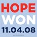 Barack Obama Hope Won Car Magnet Image
