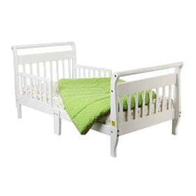 Dream On Me Classic Sleigh Toddler Bed - White