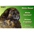 Metall - Warnschild Leonberger