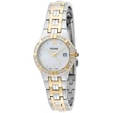 Pulsar Ladies Diamond Mother Of Pearl Two-Tone Watch #PXT702 by Pulsar