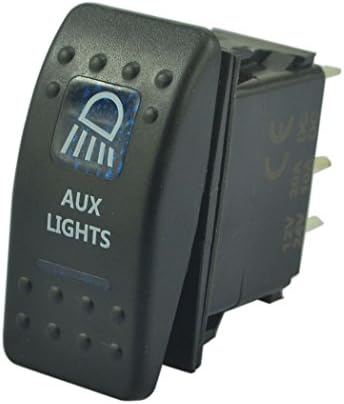 MyBest MA042 Rocker Switch Aux Spot Lights Flood Light 12V 4X4 4WD