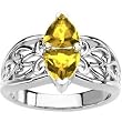 14K White Gold Citrine Ring