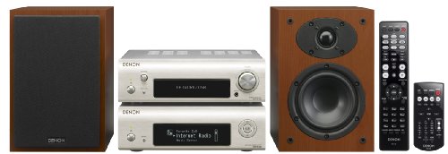 Denon D-F109N Stereo Kompaktanlage (2x 65 Watt, Internetradio, DLNA, AirPlay, UKW, App Steuerung) premium silber/kirche