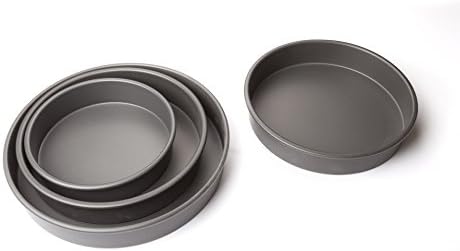 ForTheChef's 4 Piece Deluxe Professional Non-Stick Round Cake Pan Set