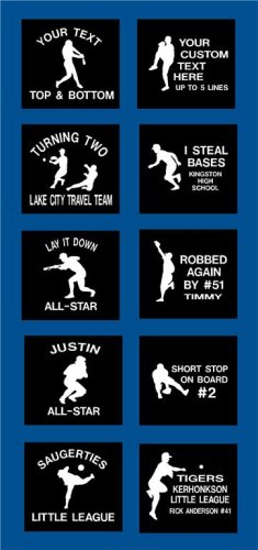 Little League Baseball Decal Personalized Window Sticker & Helmet Decals