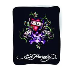 Reisedecke Ed Hardy 125x150cm Love Kills Slowly
